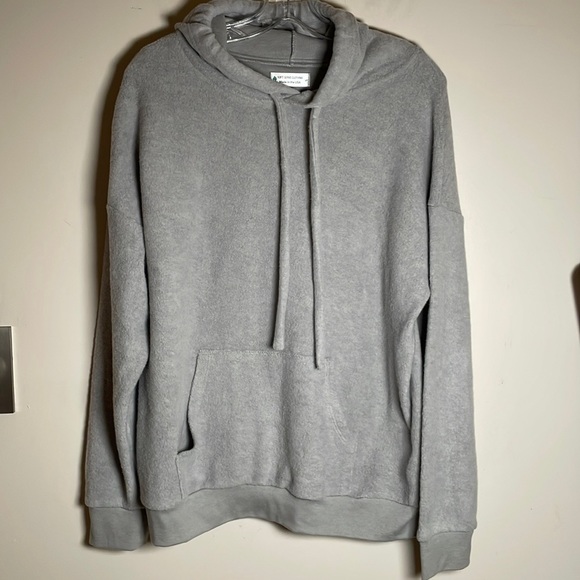 Soft Serve Cloud Cotton Gray Fleece Pullover Hoodie Size S - Picture 2 of 6